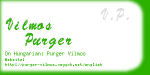 vilmos purger business card